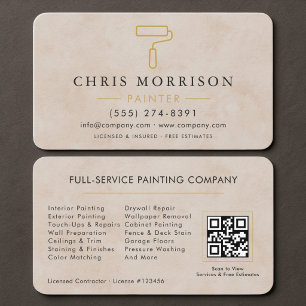 Tarjeta De Visita Código QR de pintor