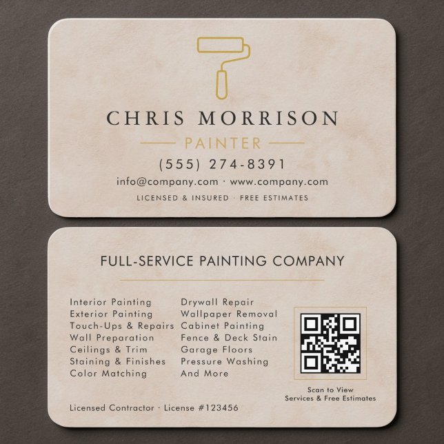 Tarjeta De Visita Código QR de pintor (Subido por el creador)