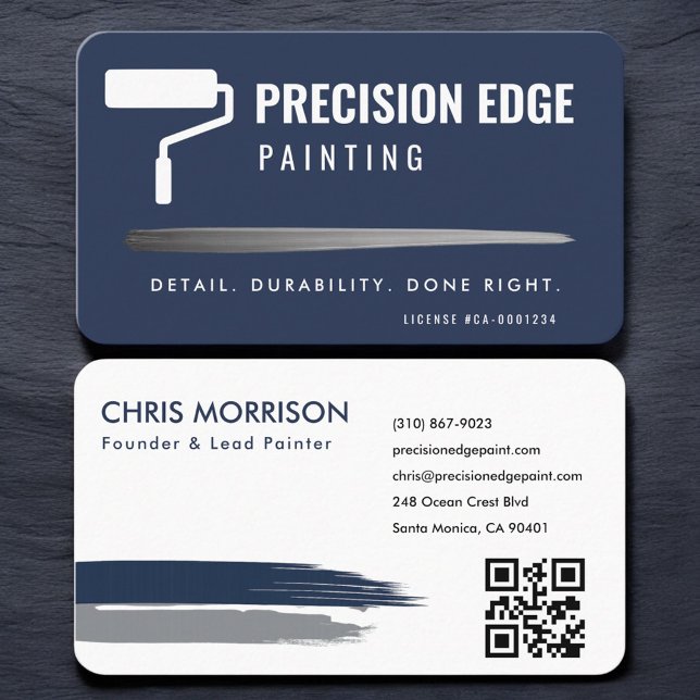Tarjeta De Visita Código QR de pintor profesional (Subido por el creador)