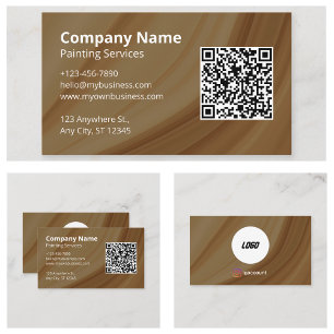 Tarjeta De Visita Código QR de Pintor Profesional