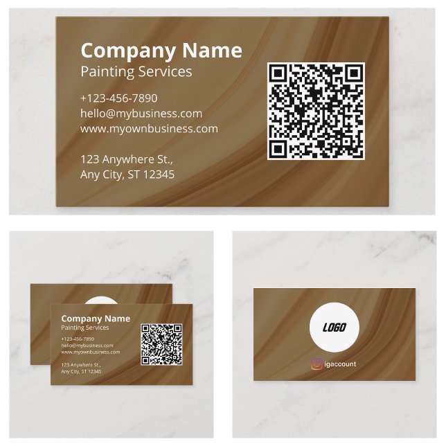 Tarjeta De Visita Código QR de Pintor Profesional (Professional Painter QR Code Business Card
)
