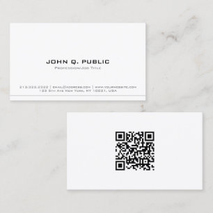 Tarjeta De Visita Código QR de plantilla elegante moderna profesiona