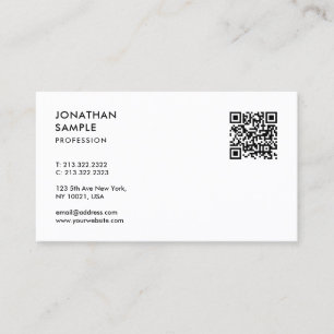 Tarjeta De Visita Código QR de plantilla profesional moderna del cli