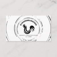 Código QR de pollo simple blanco y negro
