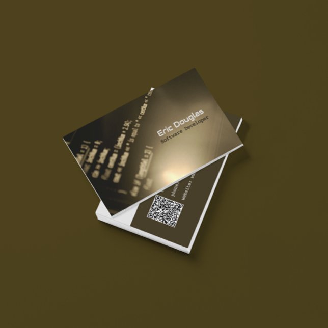 Tarjeta De Visita Código QR de profesional de tecnología de software (Subido por el creador)
