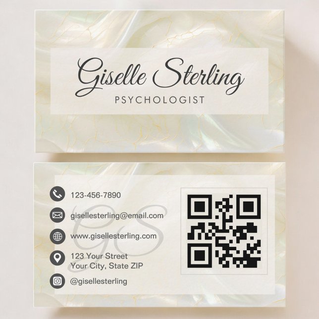 Tarjeta De Visita Código QR de Psicólogo (Subido por el creador)
