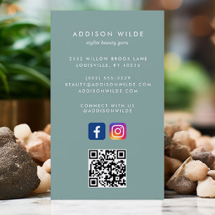Tarjeta De Visita Código QR de redes sociales de Instagram Facebook 