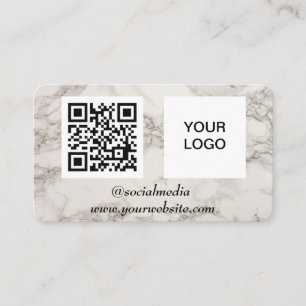 Tarjeta De Visita Código QR de redes sociales Logo Empresarial Moder