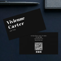 Código QR de redes sociales minimalista simple bla