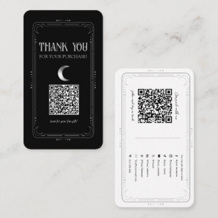 Tarjeta De Visita Código QR de Redes Sociales Místicas y Ocultas de