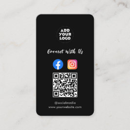 Tarjeta De Visita Código QR de redes sociales modernas | Instagram F