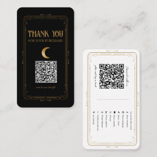 Tarjeta De Visita Código QR de redes sociales ocultistas de Luna Dor