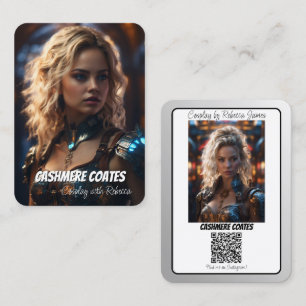 Tarjeta De Visita Código QR de reflexión de conexión de cosplay Cosc
