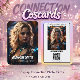 Tarjeta De Visita Código QR de reflexión de conexión de Cosplay Cosc
