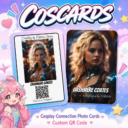 Tarjeta De Visita Código QR de reflexión de conexión de cosplay Cosc