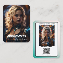 Tarjeta De Visita Código QR de reflexión de conexión de cosplay Cosc