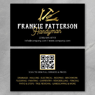 Tarjeta De Visita Código QR de reparaciones y mantenimiento de fonta