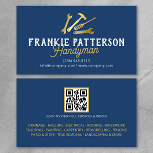 Tarjeta De Visita Código QR de reparaciones y mantenimiento de manit