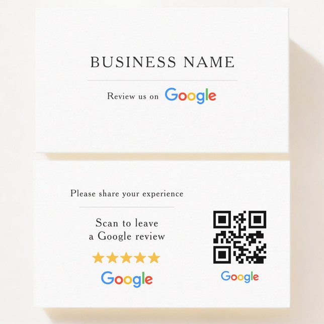 Tarjeta De Visita Código QR de reseña de Google (Subido por el creador)