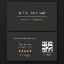 Código QR de reseña de Google negro