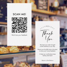 Código QR de reseñas de escritura moderna simple