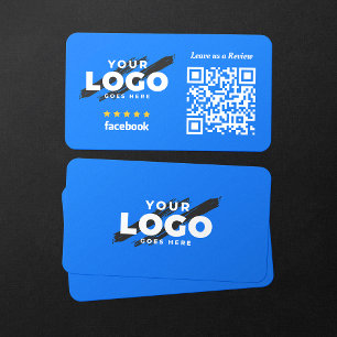 Tarjeta De Visita Código QR de reseñas de Facebook de 5 estrellas pa