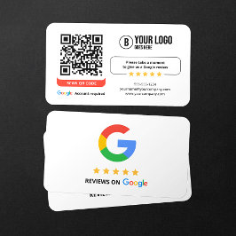 Tarjeta De Visita Código QR de reseñas de Google Califica mi negocio