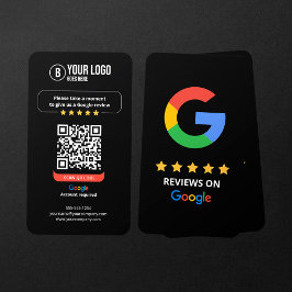 Tarjeta De Visita Código QR de reseñas de Google Califica mi negocio