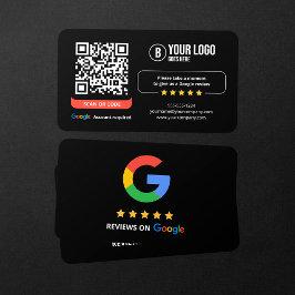 Tarjeta De Visita Código QR de Reseñas de Google Califica mi Negocio