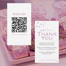 Código QR de revisión Minimalista con brillo rosa