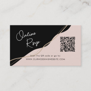 Tarjeta De Visita Código QR de RSVP en línea para sitio web de boda 
