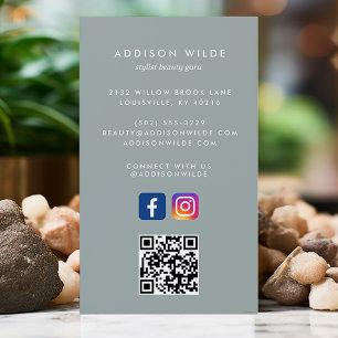 Tarjeta De Visita Código QR de Sage Social Media Instagram Facebook