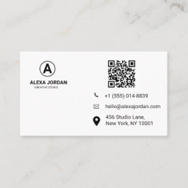 Tarjeta De Visita Código QR de Salpicadura de Acuarela Pastel de Mod