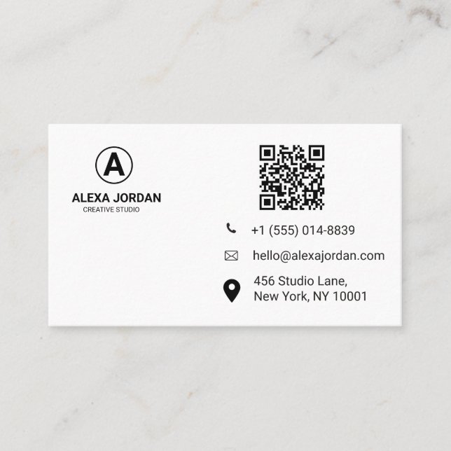 Tarjeta De Visita Código QR de Salpicadura de Acuarela Pastel de Mod (Anverso)