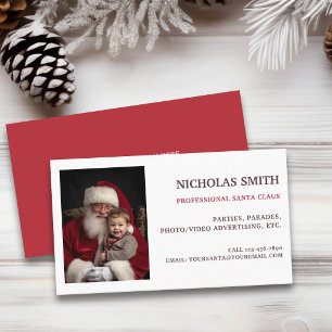 Tarjeta De Visita Código QR de Santa Claus profesional Foto