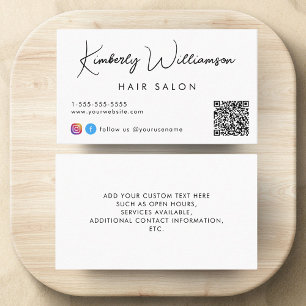 Tarjeta De Visita Código QR de script de firma