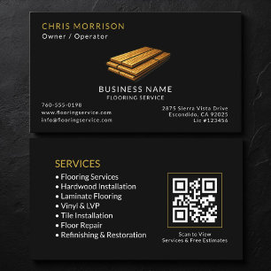 Tarjeta De Visita Código QR de Servicio de Suelos