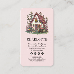 Tarjeta De Visita Código QR de Servicios de atención domiciliaria pr