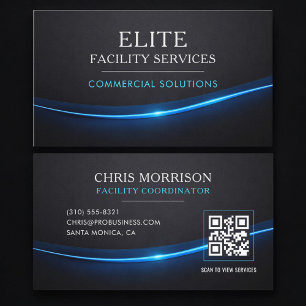 Tarjeta De Visita Código QR de Servicios de Edificios e Instalacione