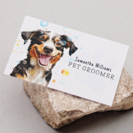 Tarjeta De Visita Código QR de servicios de Grooming de mascota