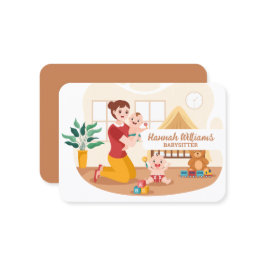 Tarjeta De Visita Código QR de Servicios de Niñera