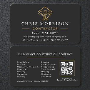 Tarjeta De Visita Código QR de Servicios Profesionales de Reparación