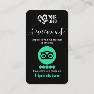 Tarjeta De Visita Código QR de solicitud de reseña de TripAdvisor pa