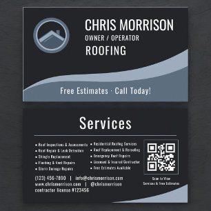 Tarjeta De Visita Código QR de techador