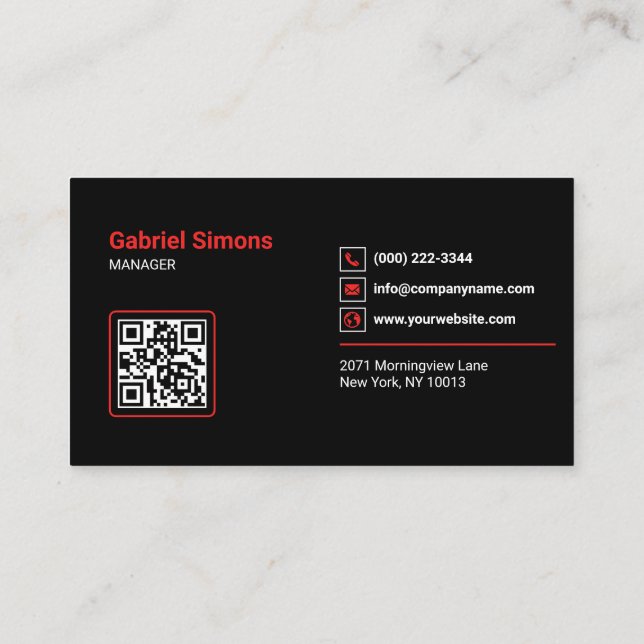 Tarjeta De Visita Código QR de Techos del Edificio del Triángulo Roj (Reverso)