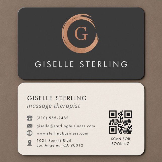 Tarjeta De Visita Código QR de Terapeuta de Masaje  (Subido por el creador)