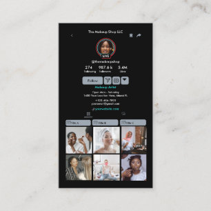 Tarjeta De Visita Código QR de TikTok Dusty Blue para medios sociale