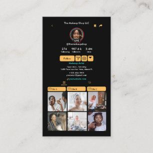 Tarjeta De Visita Código QR de TikTok Peach para redes sociales