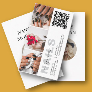 Tarjeta De Visita Código QR de tipografía moderna de tecnología de u