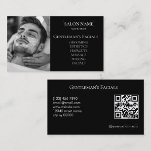 Tarjeta De Visita código QR de tratamientos faciales de cuidado de l